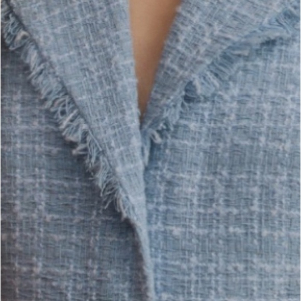 NWOT Maeve By Anthropologie Blue Sleeveless Tweed Dress Size 10 - Picture 9 of 9